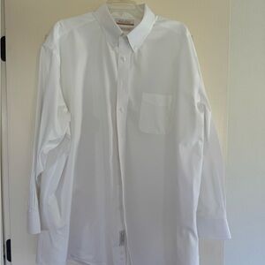 Gold Label Roundtree & Yorke White Button-Down Dress Shirt size 18